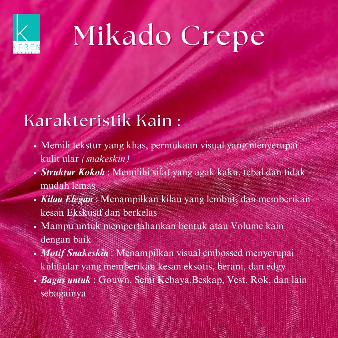 MIKADO CREPE POLOS/MIKADO SNAKESKIN/MIKADO SHINY (Kain Mikado Crepe Shimmer)