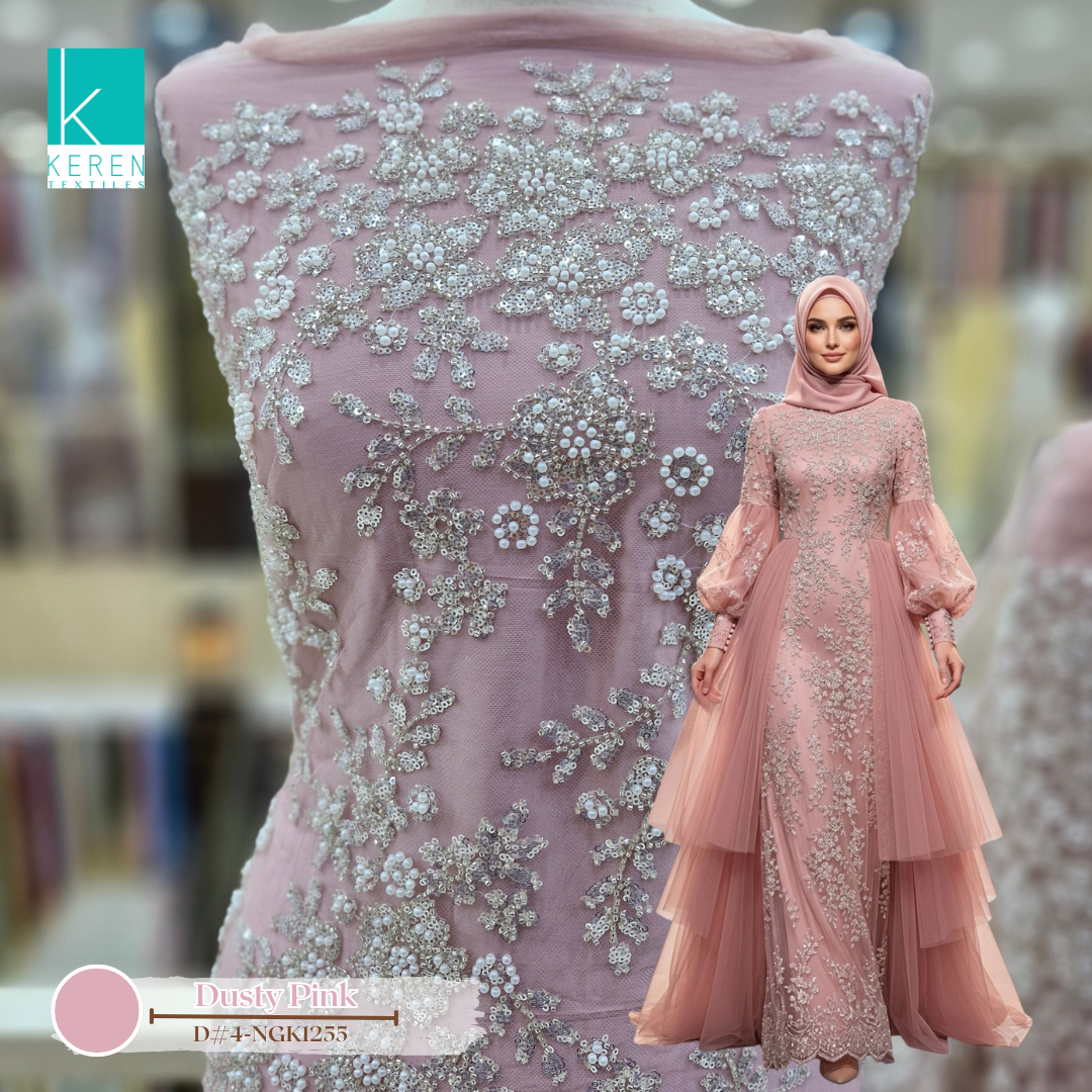 TULLE ACCESSORIES 4-NGK1255 (Tulle Payet Multicolor Stunning Pattern)
