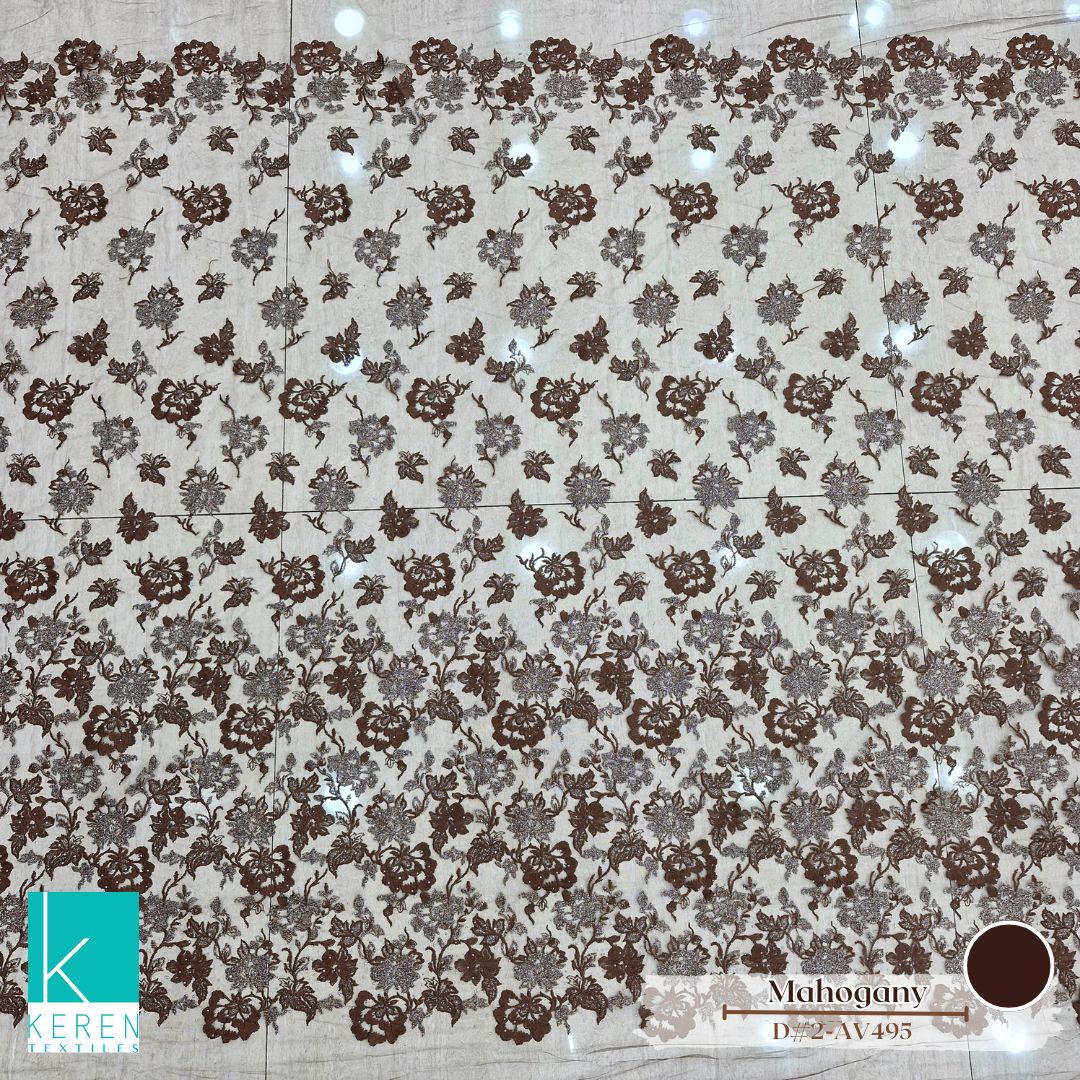 TULLE EMBROIDERY JASMINE 2-AV495 (Tulle Bordir with Diamond)