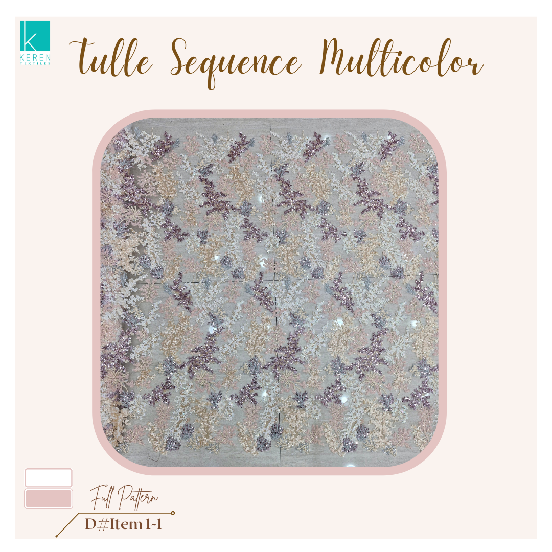 TULLE SEQUENCE MULTICOLOR item 1 (Tulle Payet Sequins spesial Garden)