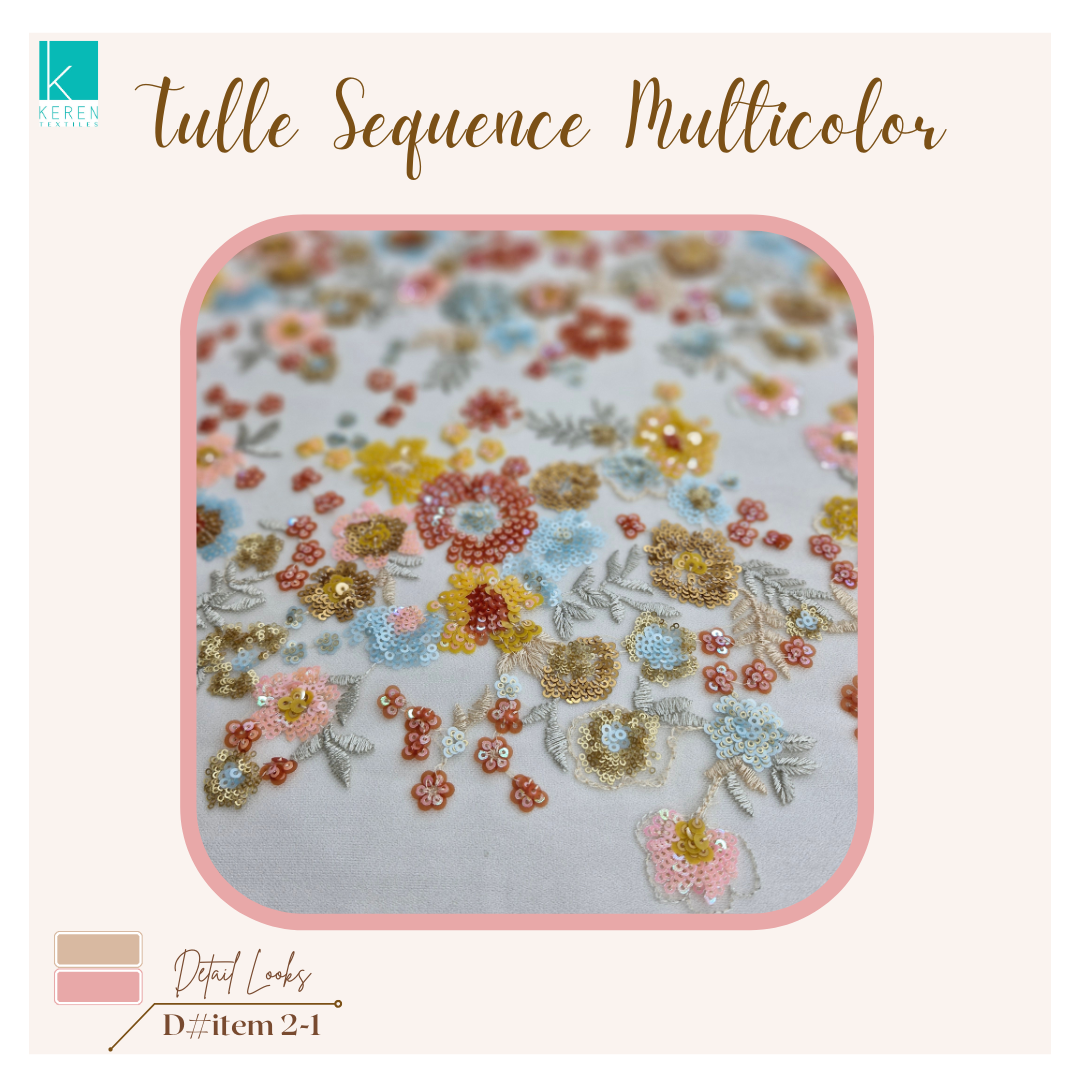 TULLE SEQUENCE MULTICOLOR item 2 (Tulle Payet Sequins spesial Garden)