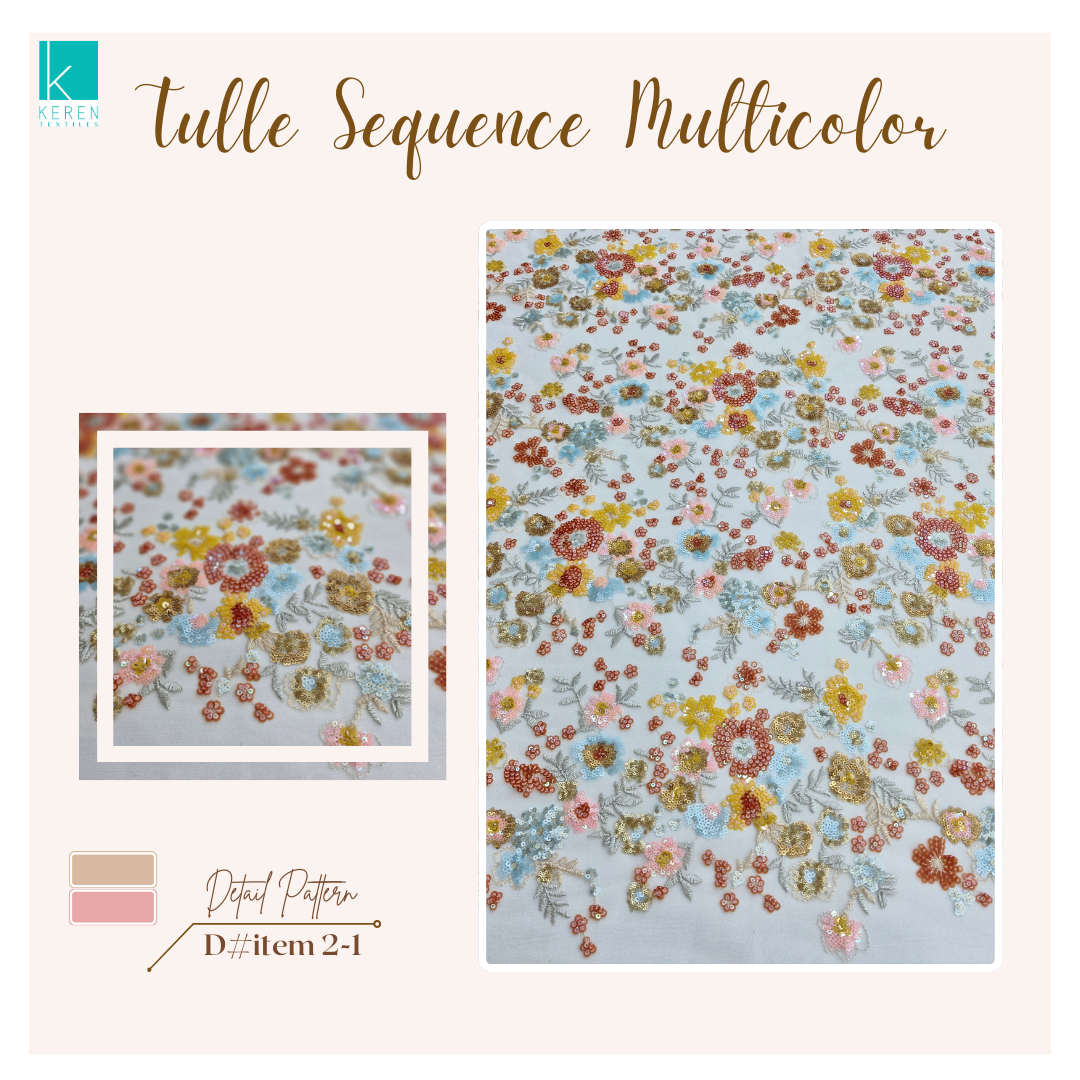 TULLE SEQUENCE MULTICOLOR item 2 (Tulle Payet Sequins spesial Garden)