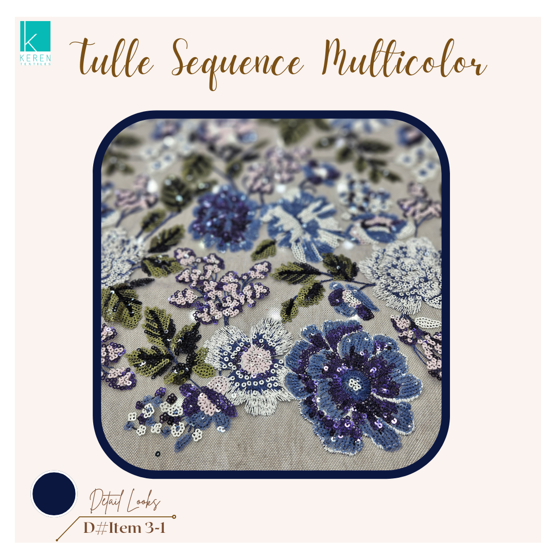 TULLE SEQUENCE MULTICOLOR item 3 (Tulle Payet Sequins spesial Garden)