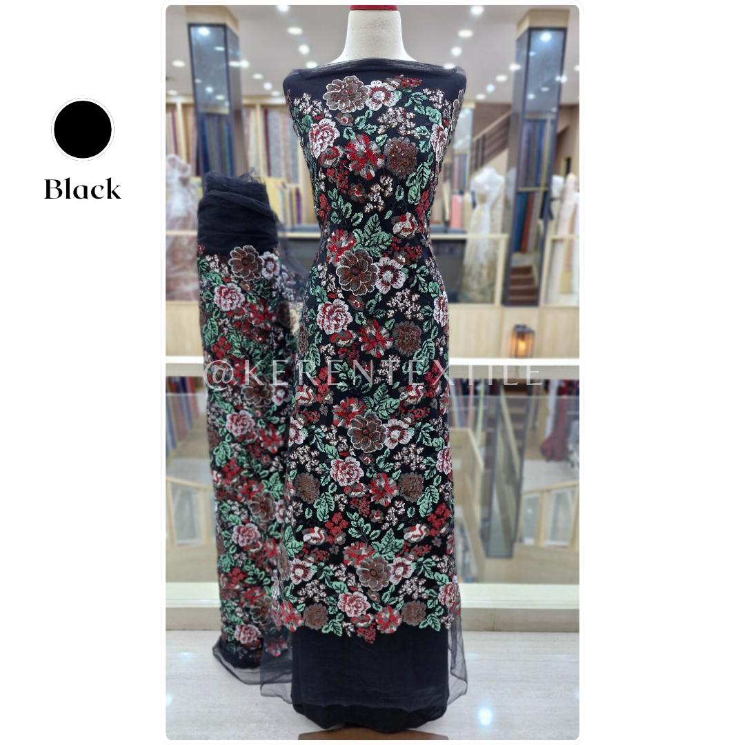 TULLE SEQUENCE MULTICOLOR item 3 (Tulle Payet Sequins spesial Garden)