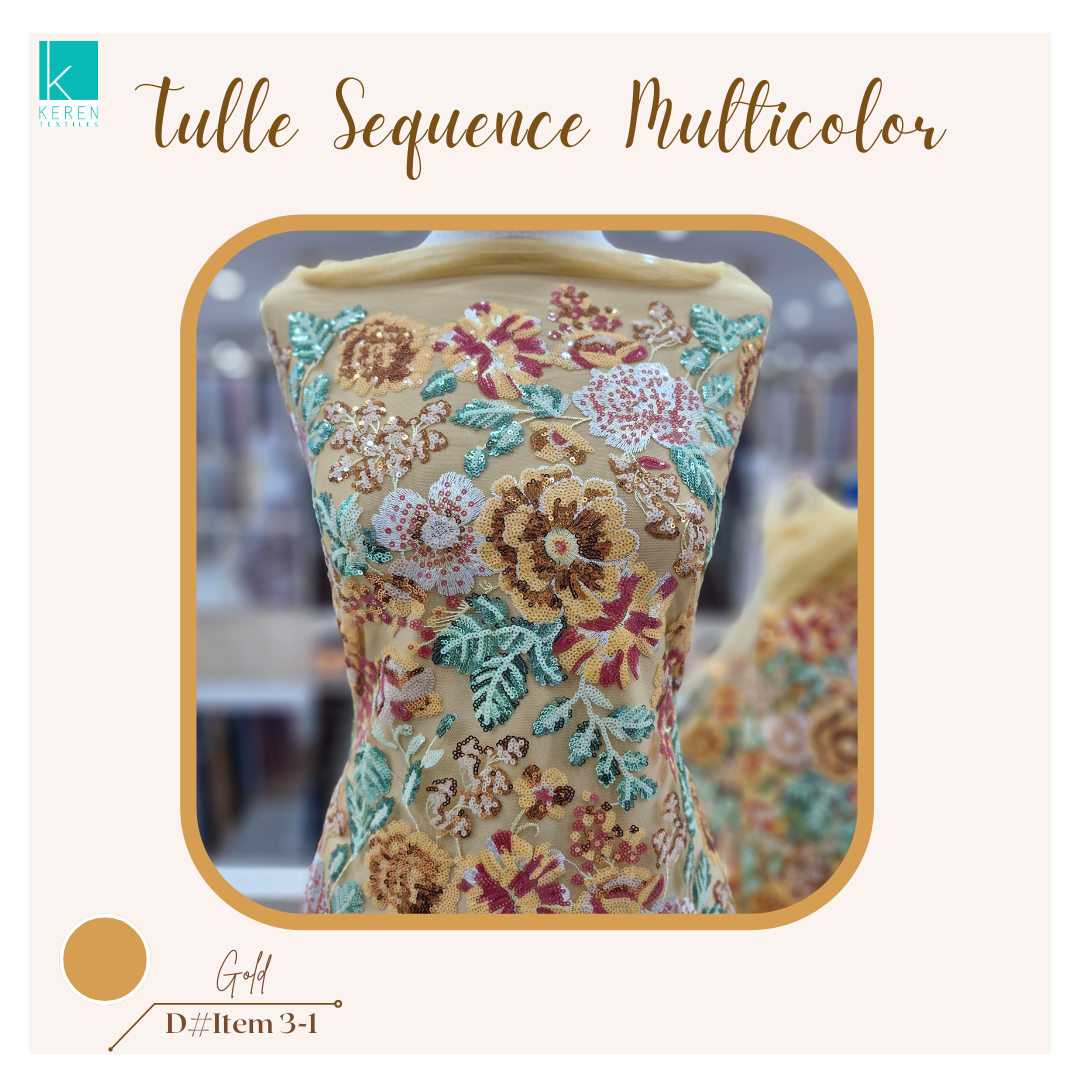TULLE SEQUENCE MULTICOLOR item 3 (Tulle Payet Sequins spesial Garden)