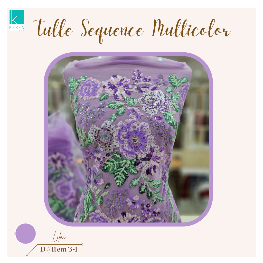 TULLE SEQUENCE MULTICOLOR item 3 (Tulle Payet Sequins spesial Garden)