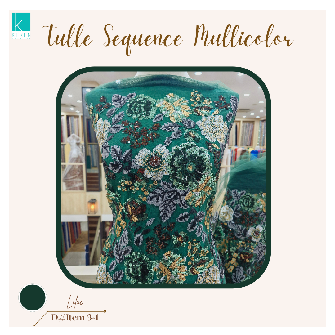 TULLE SEQUENCE MULTICOLOR item 3 (Tulle Payet Sequins spesial Garden)
