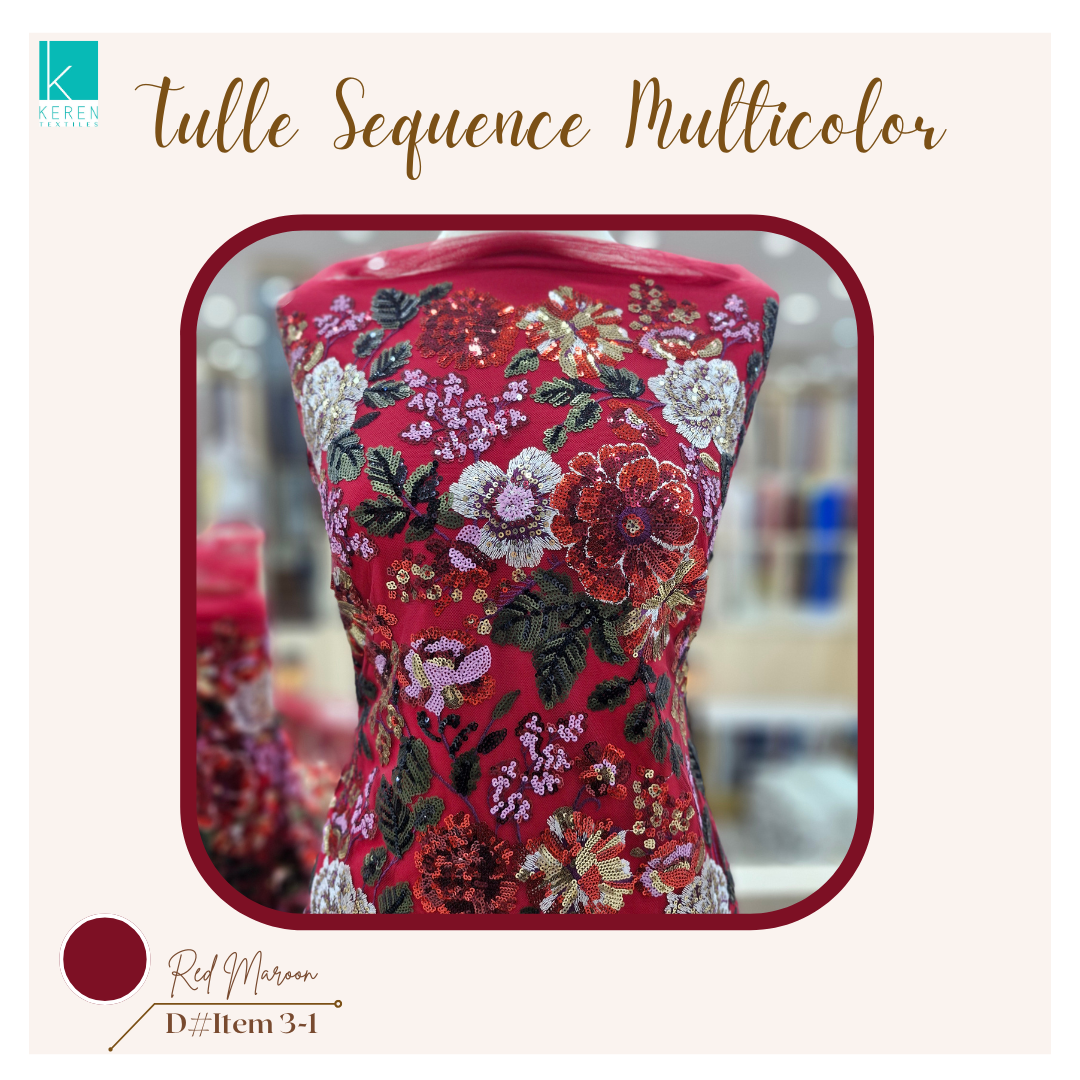 TULLE SEQUENCE MULTICOLOR item 3 (Tulle Payet Sequins spesial Garden)