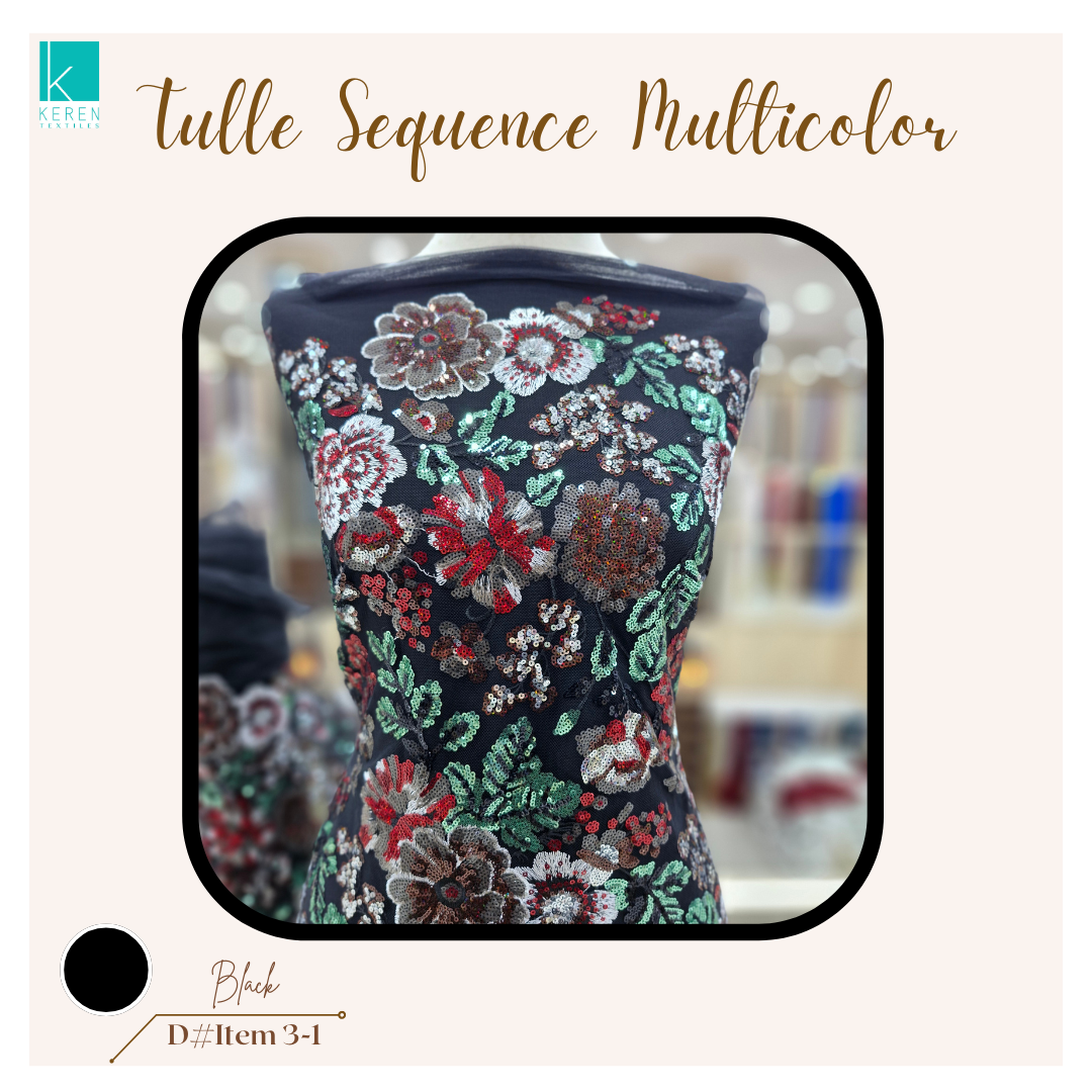 TULLE SEQUENCE MULTICOLOR item 3 (Tulle Payet Sequins spesial Garden)